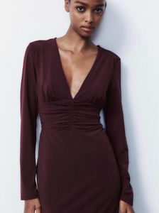 ZARA Midi Maroon Dress