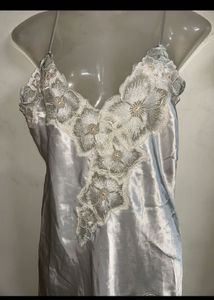 Elegant White Lace Chemise