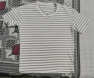 Classic Striped V-Neck T-Shirt