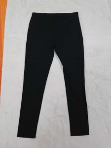 Classic Black Textured Pants
