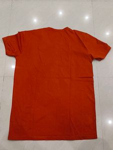 men rust colour tshirt