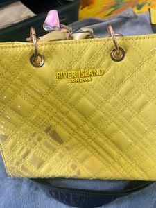 River Island Yellow Tote Bag