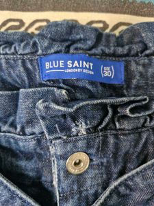 Stylish Dark Wash Belted Jeans