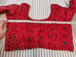 Mehroon Bandhani Print Blouse