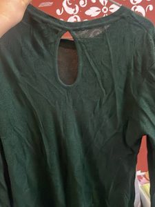 Elegant Dark Green BODYCON Knit Top
