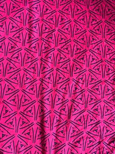 Vibrant Pink Geometric Print Dress