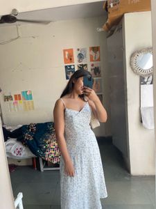 Floral Print Spaghetti Strap Midi Dress