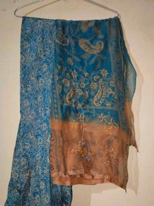 Elegant Paisley Print Kurta chudidaar &amp; dupatta