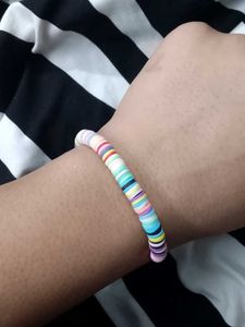 Boho Polymer Clay Disc Beaded Bracelets