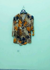 Floral Print Kurta Top