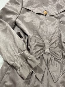 Elegant Ruffled Trench Coat