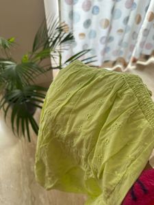 Lime Green Sundress with Eyelet Details