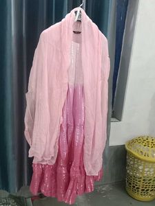 Chic Tiered Ombre Pink Dress
