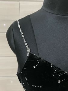imported Sparkling Starry Night Velvet Mini Dress