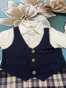 Baby Boy Formal Plaid Romper