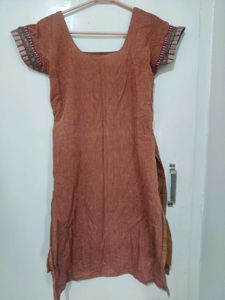Ethnic Brown Kurti with Detail