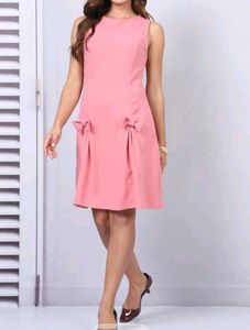 Pink Bow Detail Dress(NEW)