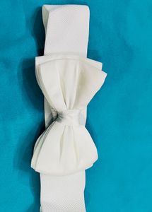 White Bow Belt