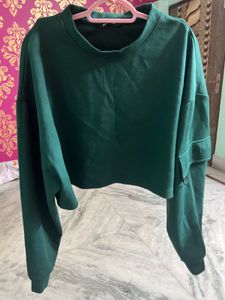Zudio Cropped Oversized Sweatshirt