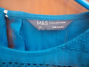 Blue Embroidered Long Sleeve Top