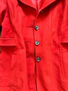 Vibrant Red Wool Blend Coat from Next