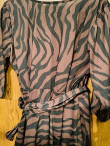Amydus Zebra Print Wrap Top