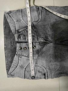 High-Waisted Acid Wash Skinny Jeans