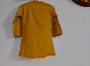 Stylish Mustard &amp; White top