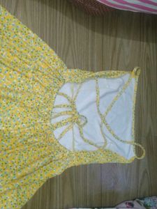 Yellow Floral Mini Dress