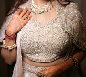 Elegant Champagne Ivory Designer Lehenga Set