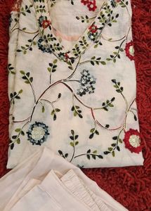 Full Embroidered Kaftan kurta with Pants