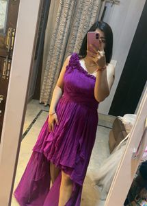 Stunning Purple One-Shoulder Dress 👗