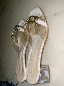 Stylish Chain Detail Slide Sandals
