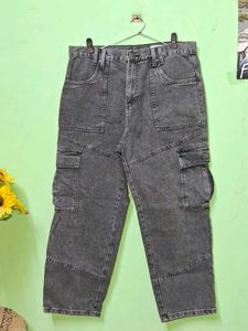 Men's Vintage Wash Cargo Jeans