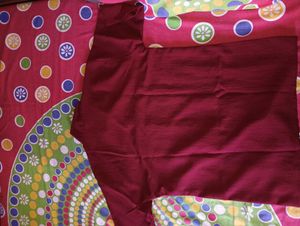 Men’s Maroon Cuban Collar Textured Short Sleeves
