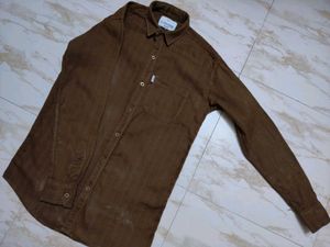 Brown Corduroy Long Sleeve Shirt
