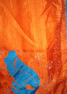 Beautiful Orange 🧡🍊 Saree