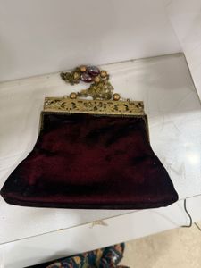 Embroidered Velvet Clutch