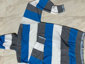 Two Striped Zip-Up Hoodie