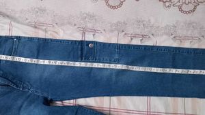 Blue Denim Cargo Pants
