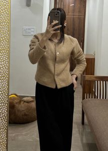 TAN BROWN WOOL SHORT BLAZER