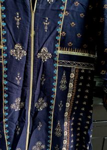 Elegant Navy Blue Kurta with Embellishments