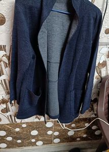 Navy Blue Open Front Cardigan