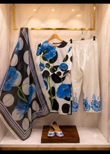 Floral Print Kurta Set with Dupatta