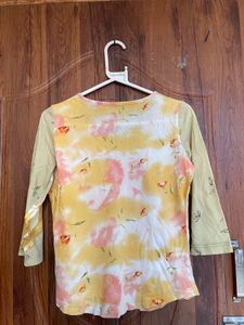 Floral Print 3/4 Sleeve Top