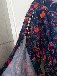 Paisley Print Blouse And Pant Set