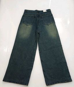 Vintage Mud Wash Wide Leg Jeans
