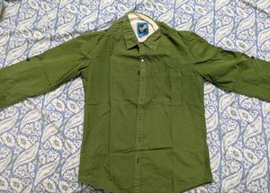 Olive Green Men's Casual Shirt