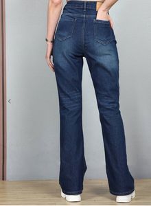 SHEIN full length fly trending mid wash jeans