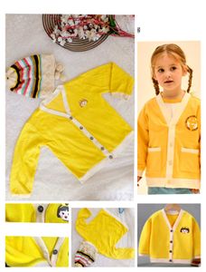 Cute Yellow Kids Cardigan Sweater